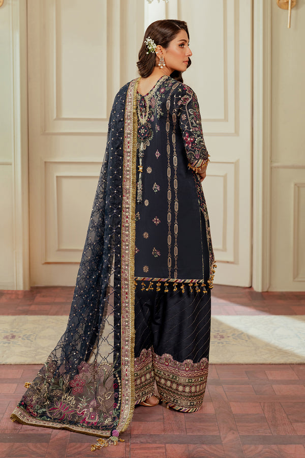 Baroque | Chantelle 24 | SILK CH13-07 S Midnight Blue Short Shirt with Shalwar