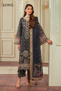 Baroque | Chantelle 24 | SILK CH13-07 XS Midnight Blue Long Shirt with Trouser