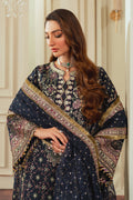 Baroque | Chantelle 24 | SILK CH13-07 L Midnight Blue Short Shirt with Shalwar