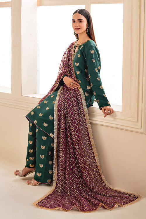 Baroque | Velvet Formals | SILK UF-614 XL Bottle Green Silk
