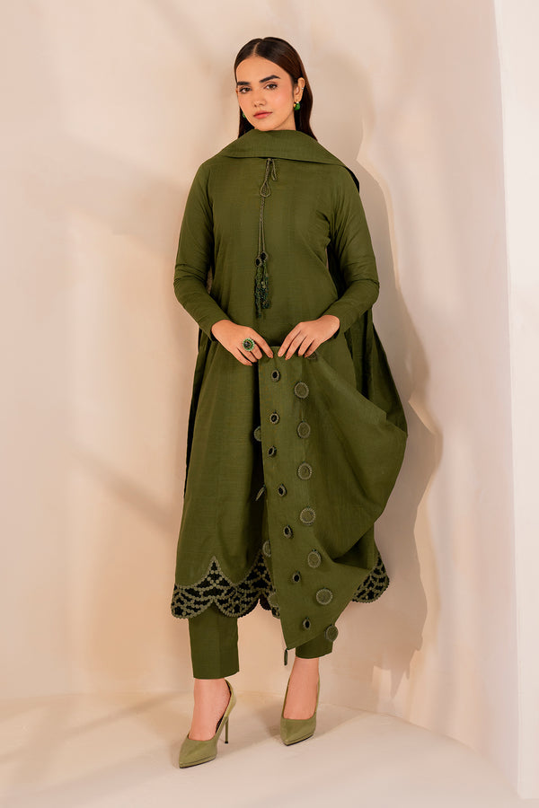Baroque | Luxury Pret 24 | KHADDAR PR-1007 - Pakistani Designer Dress - by Baroque | Type: Ladies Clothes - 100% Original at Saira Sultan