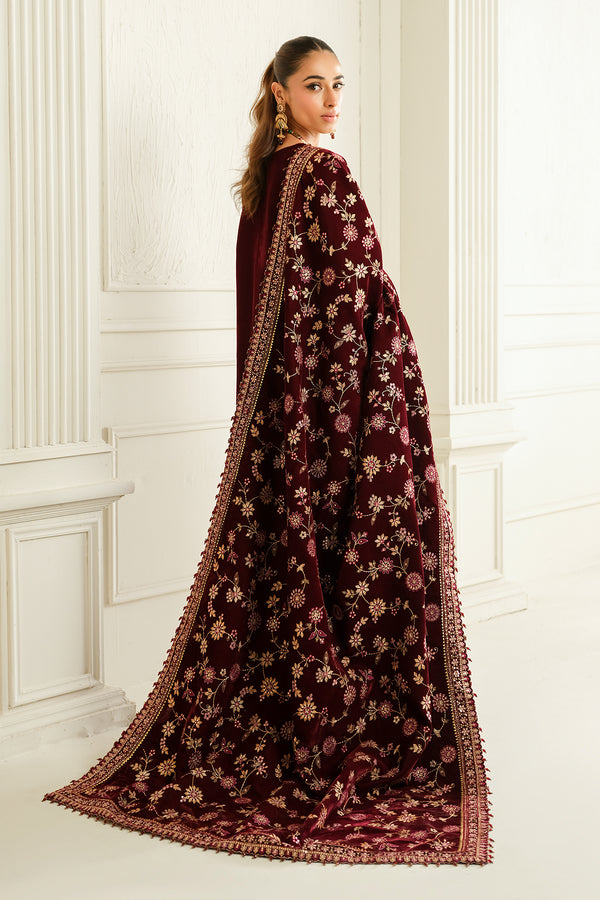 Baroque | Luxury Pret 24 | VELVET SUIT PR-1013 - Pakistani Designer Dress - by Baroque | Type: Ladies Clothes - 100% Original at Saira Sultan