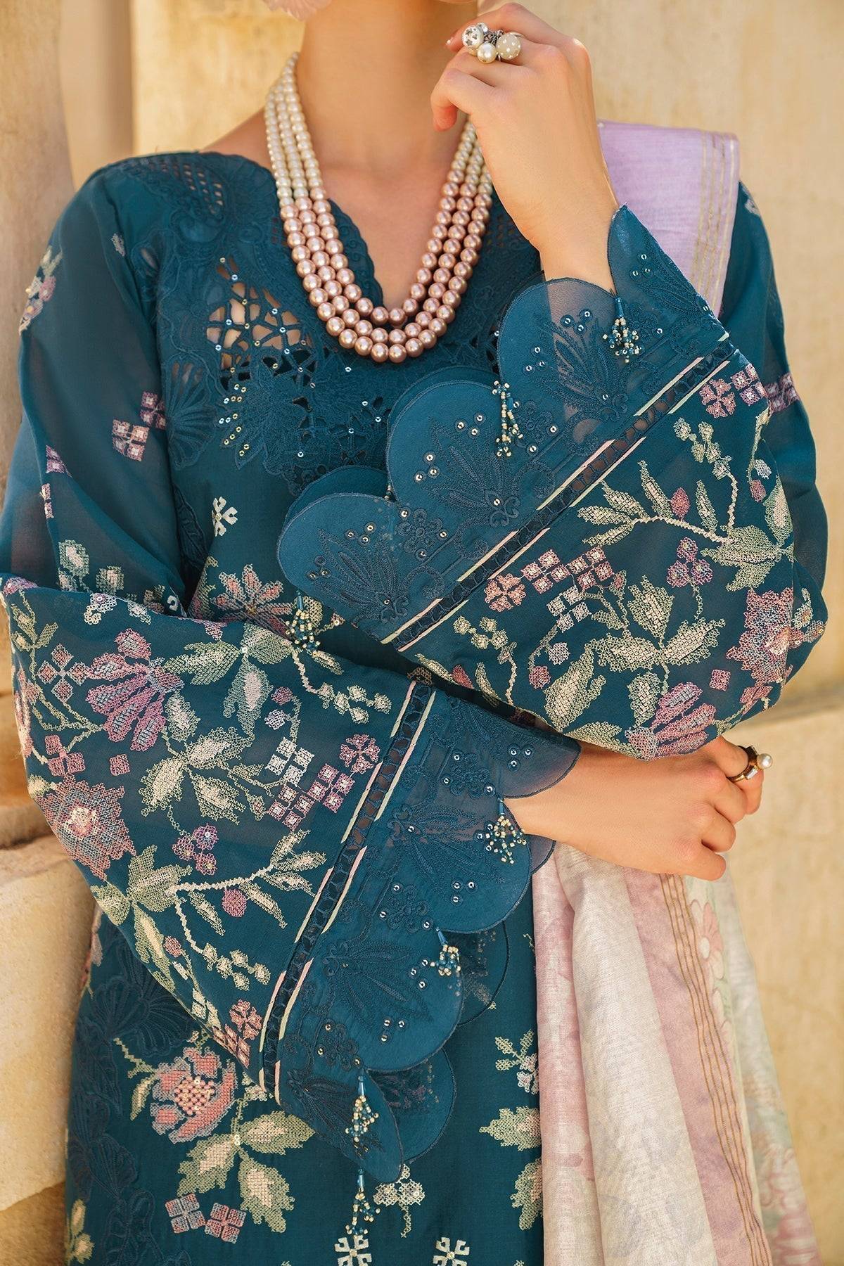 Baroque | Swiss Lawn 24 | SL12-D02 - Pakistani Designer Dress - by Baroque | Type: Luxury - 100% Original at Saira Sultan