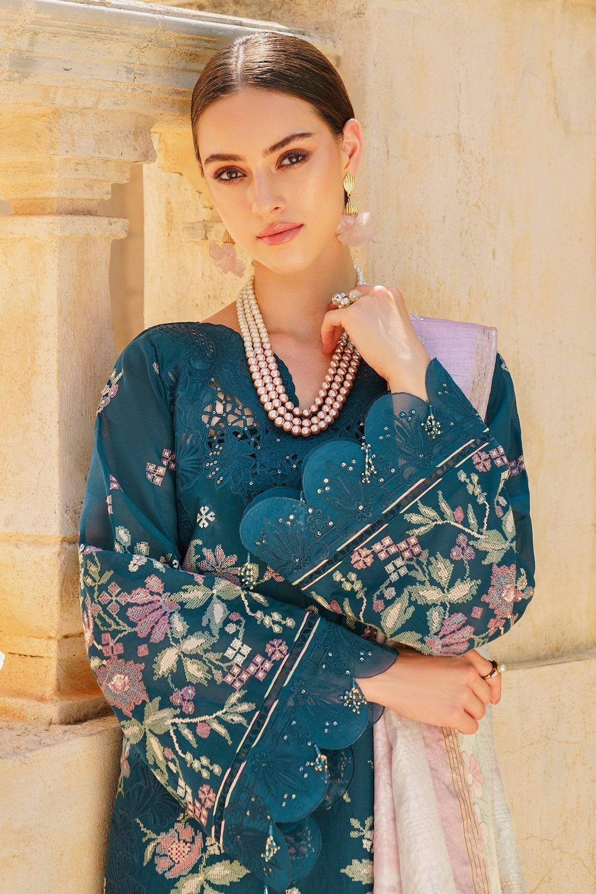 Baroque | Swiss Lawn 24 | SL12-D02 - Pakistani Designer Dress - by Baroque | Type: Luxury - 100% Original at Saira Sultan