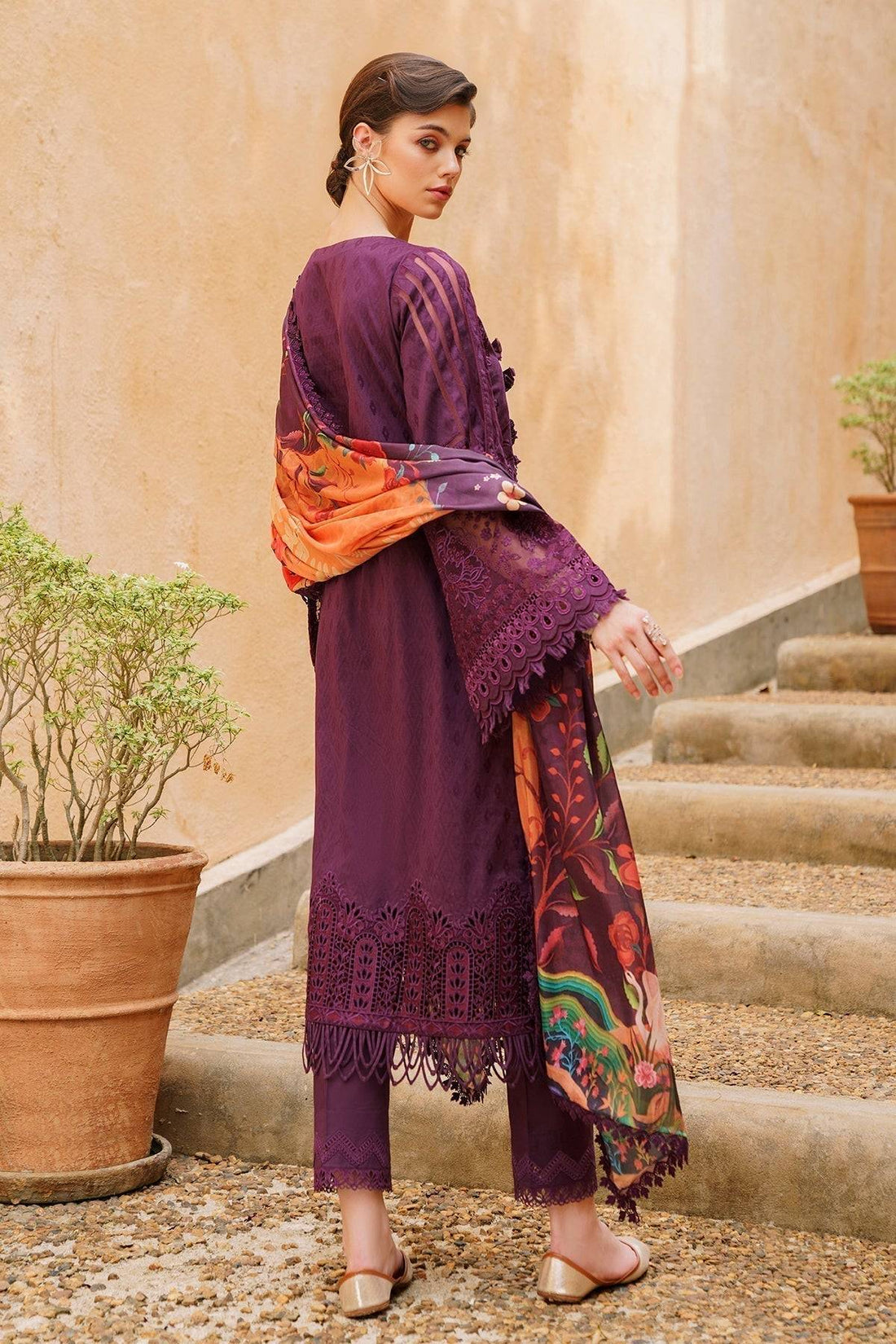 Baroque | Swiss Lawn 24 | SL12-D04 - Pakistani Designer Dress - by Baroque | Type: Luxury - 100% Original at Saira Sultan