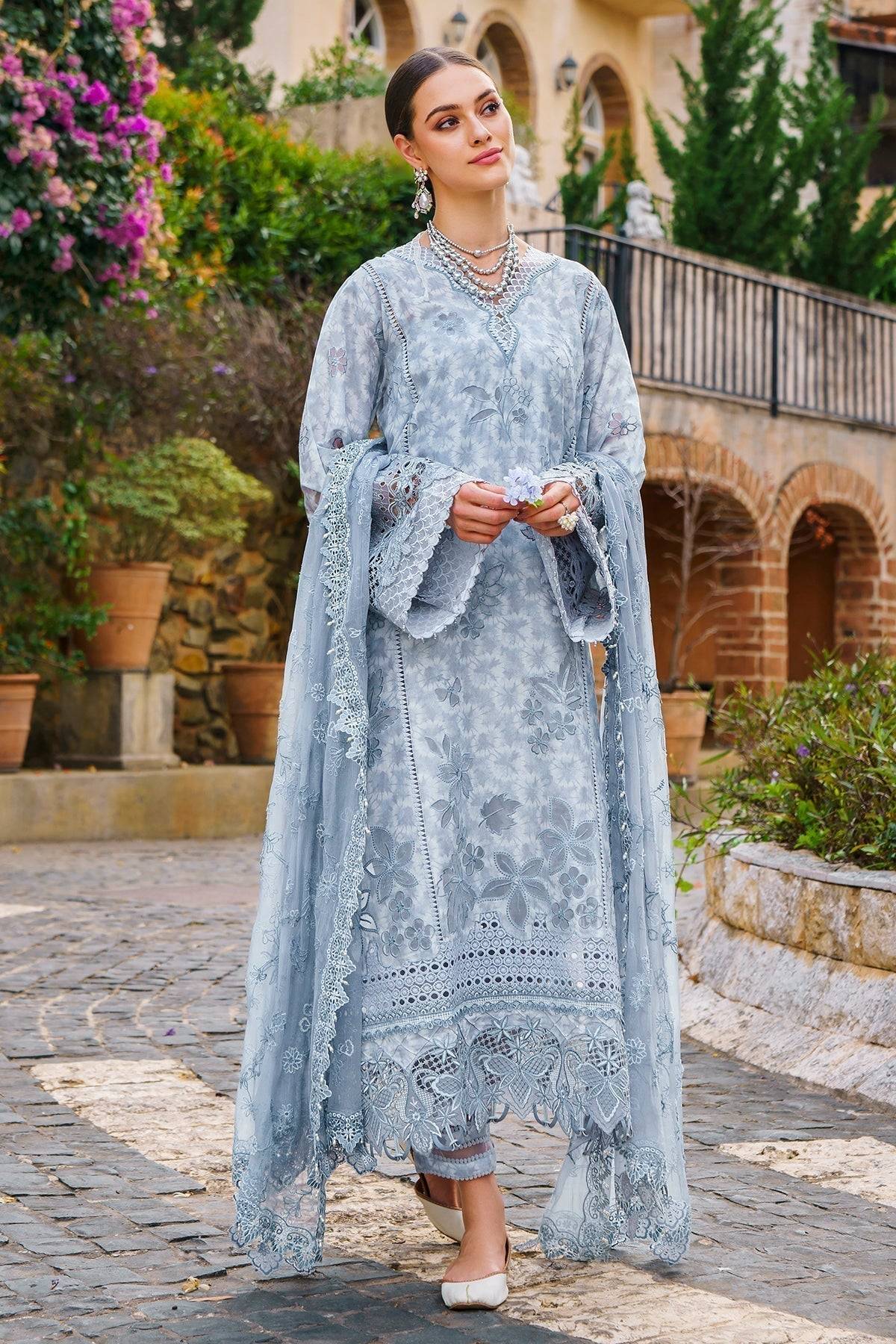 Baroque | Swiss Lawn 24 | SL12-D05 - Pakistani Designer Dress - by Baroque | Type: Luxury - 100% Original at Saira Sultan