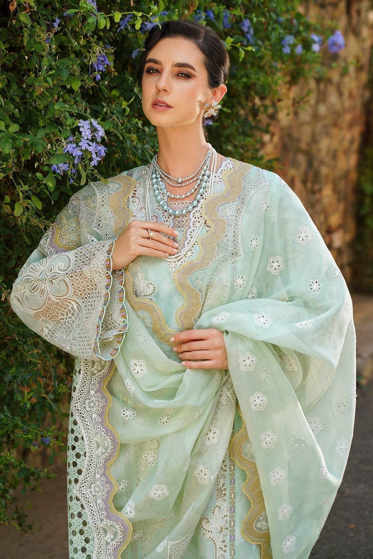 Baroque | Swiss Lawn 24 | SL12-D07 - Pakistani Designer Dress - by Baroque | Type: Luxury - 100% Original at Saira Sultan