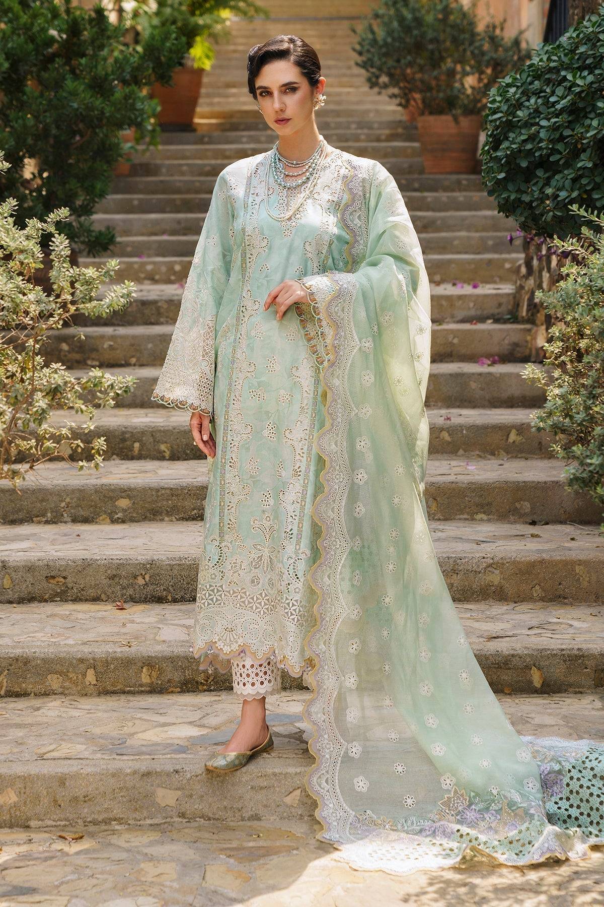 Baroque | Swiss Lawn 24 | SL12-D07 - Pakistani Designer Dress - by Baroque | Type: Luxury - 100% Original at Saira Sultan
