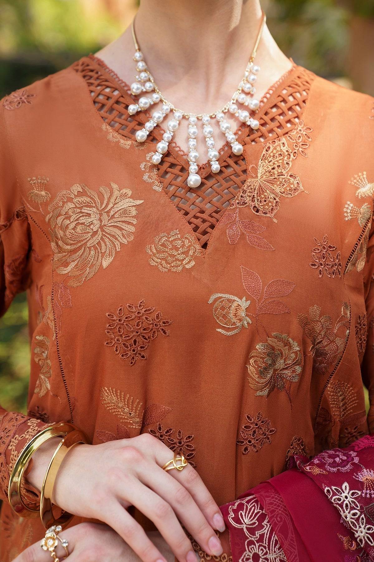 Baroque | Swiss Lawn 24 | SL12-D08 - Pakistani Designer Dress - by Baroque | Type: Luxury - 100% Original at Saira Sultan