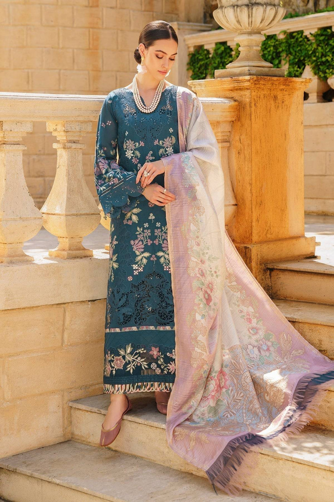 Baroque | Swiss Lawn 24 | SL12-D02 - Pakistani Designer Dress - by Baroque | Type: Luxury - 100% Original at Saira Sultan