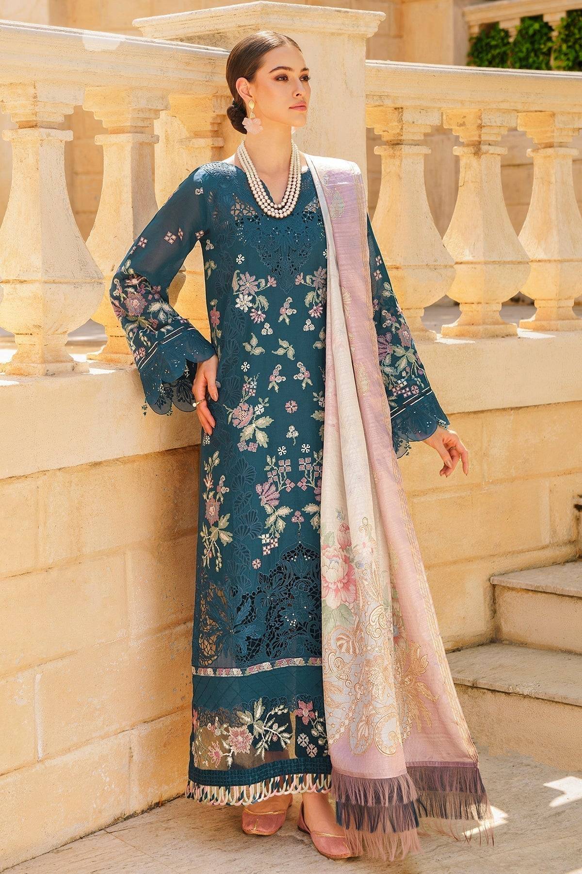 Baroque | Swiss Lawn 24 | SL12-D02 - Pakistani Designer Dress - by Baroque | Type: Luxury - 100% Original at Saira Sultan