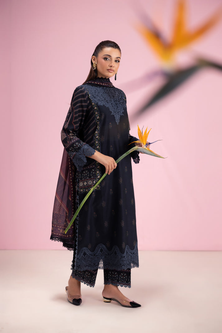 Aabyaan | Eid Pret 25 | VANYA AP-06 XL Black Lawn