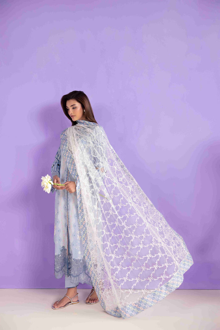 Aabyaan | Eid Pret 25 | MEIRA AP-02 XL Light Blue Dobby Lawn