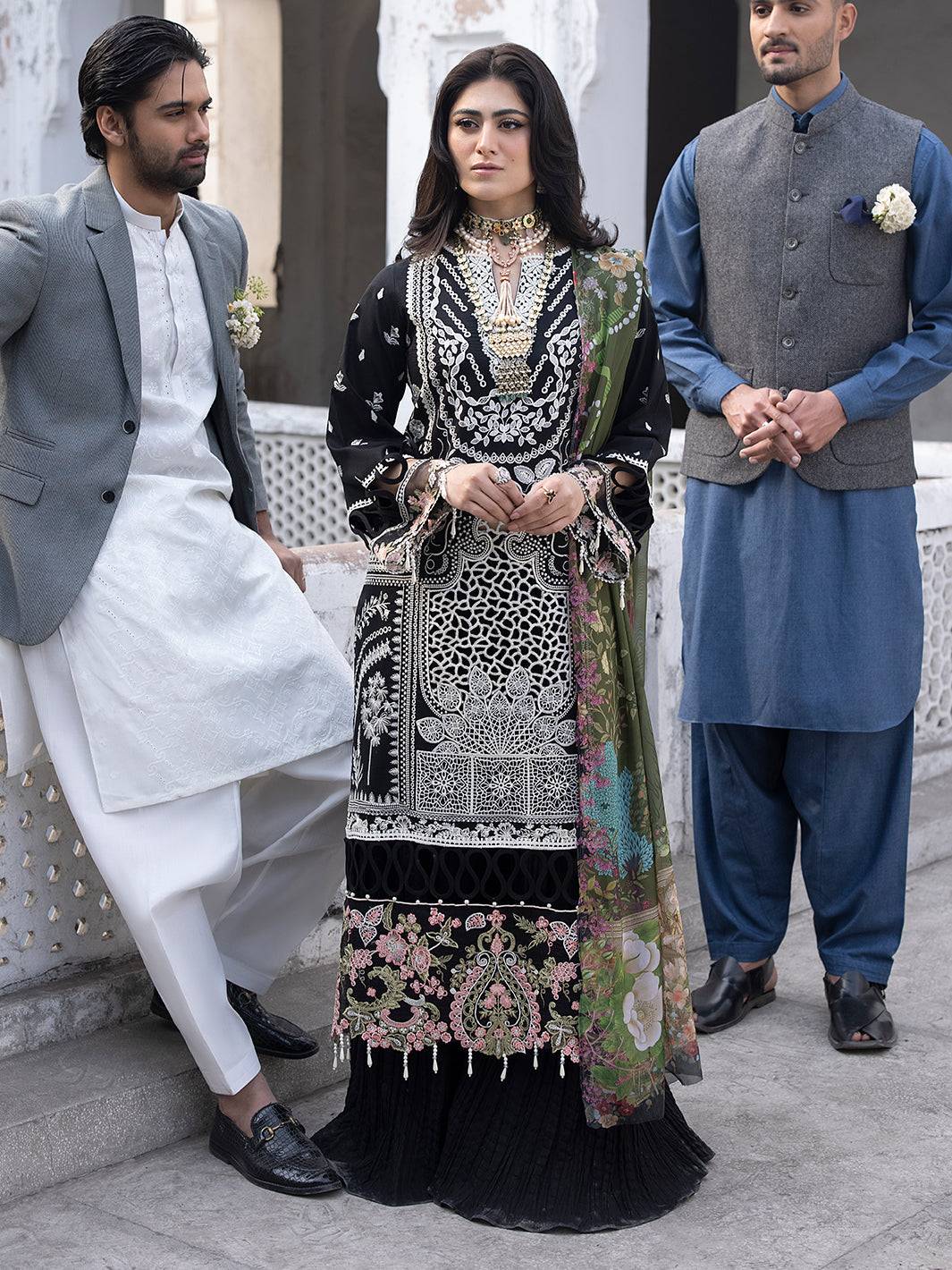Mahnur | Mahrukh Luxury Lawn 24 | CAMELIA - Pakistani Designer Dress - by Mahnur | Type: Luxury - 100% Original at Saira Sultan