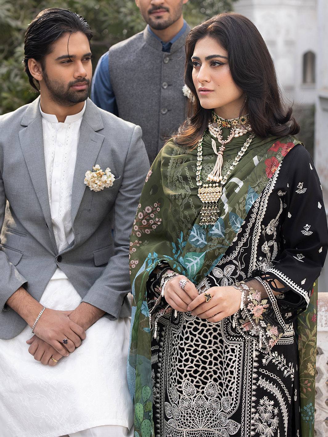 Mahnur | Mahrukh Luxury Lawn 24 | CAMELIA - Pakistani Designer Dress - by Mahnur | Type: Luxury - 100% Original at Saira Sultan