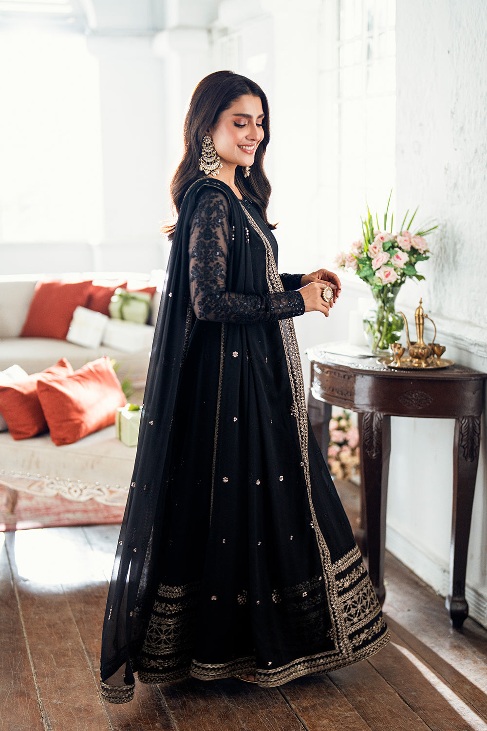 Azure | Vogue Formals | Caviar Noir XS Black Chiffon