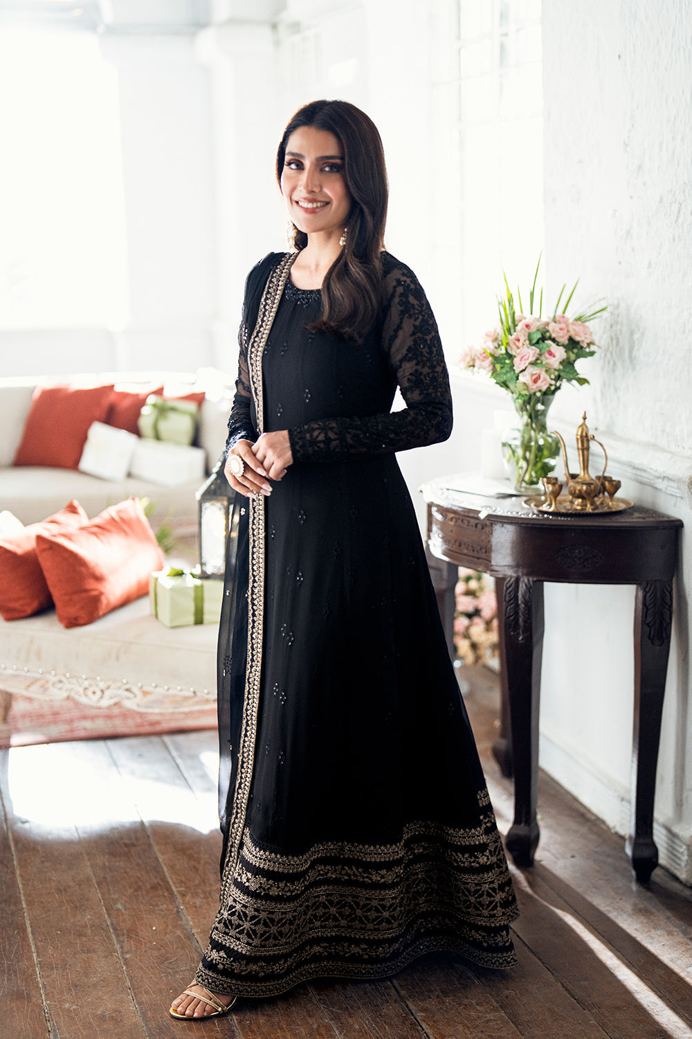 Azure | Vogue Formals | Caviar Noir L Black Chiffon