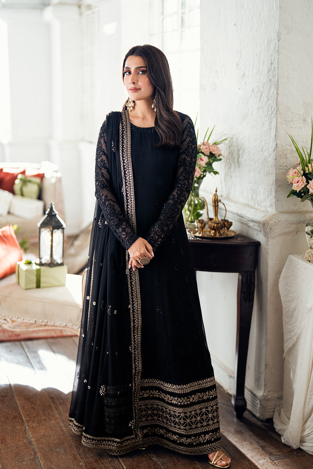 Azure | Vogue Formals | Caviar Noir XS Black Chiffon