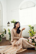 Azure | Vogue Formals | Celestial Cream Custom Size Beige Chiffon