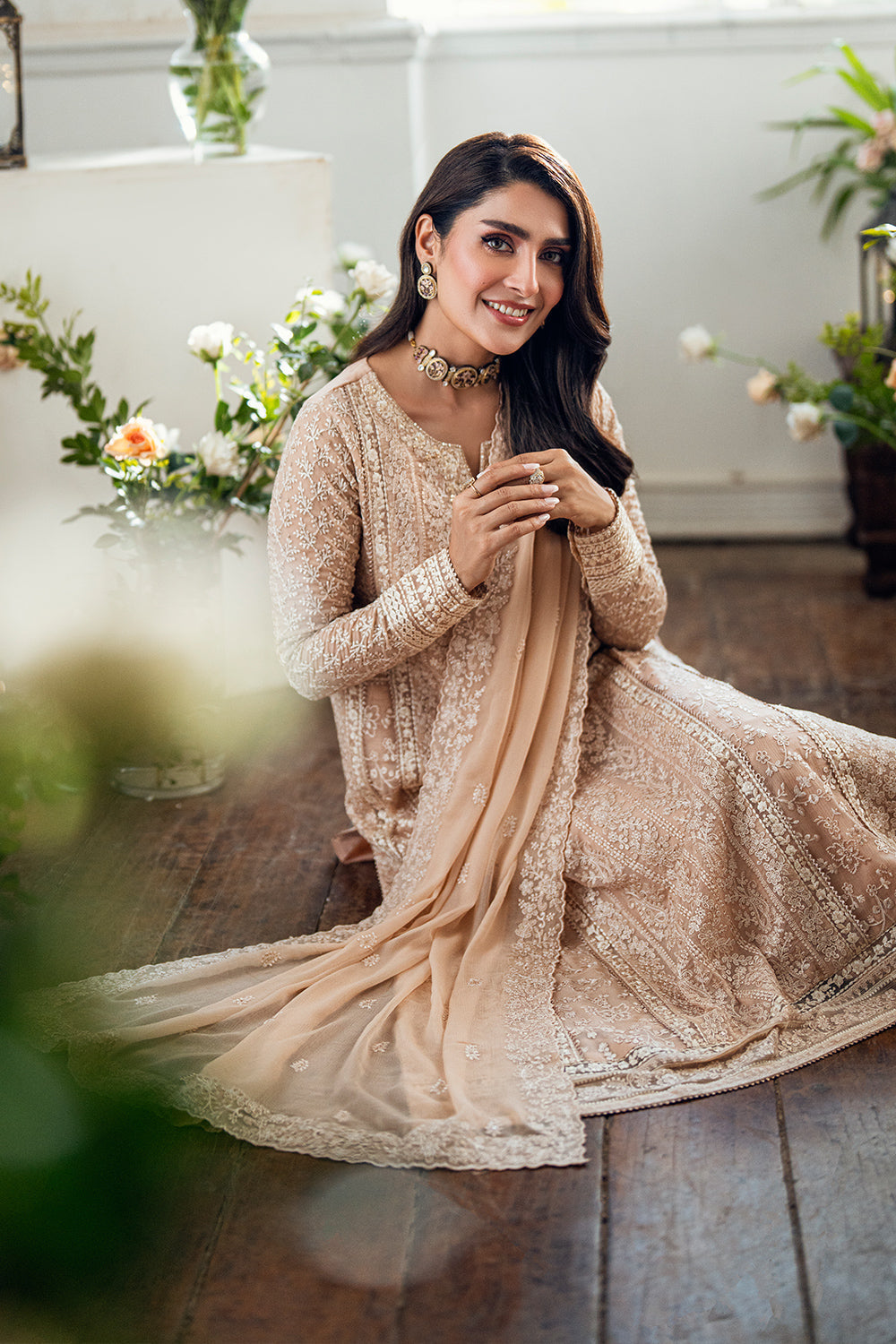 Azure | Vogue Formals | Celestial Cream L Beige Chiffon