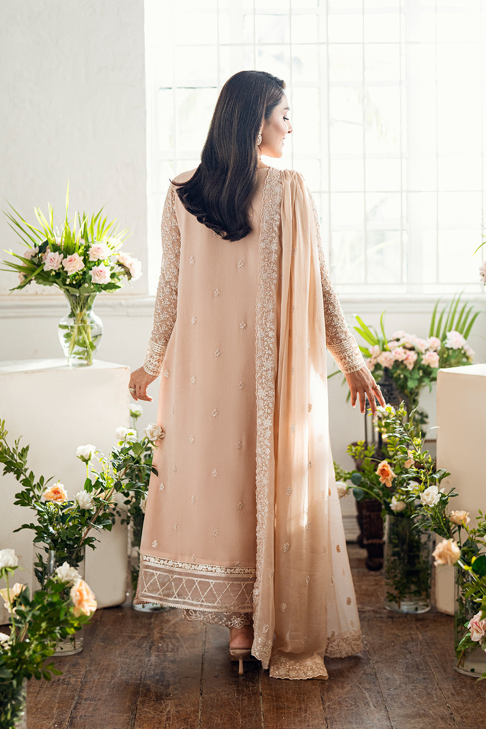 Azure | Vogue Formals | Celestial Cream XS Beige Chiffon