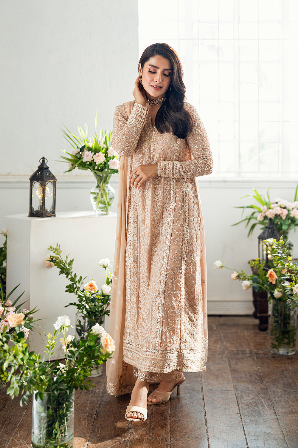 Azure | Vogue Formals | Celestial Cream M Beige Chiffon
