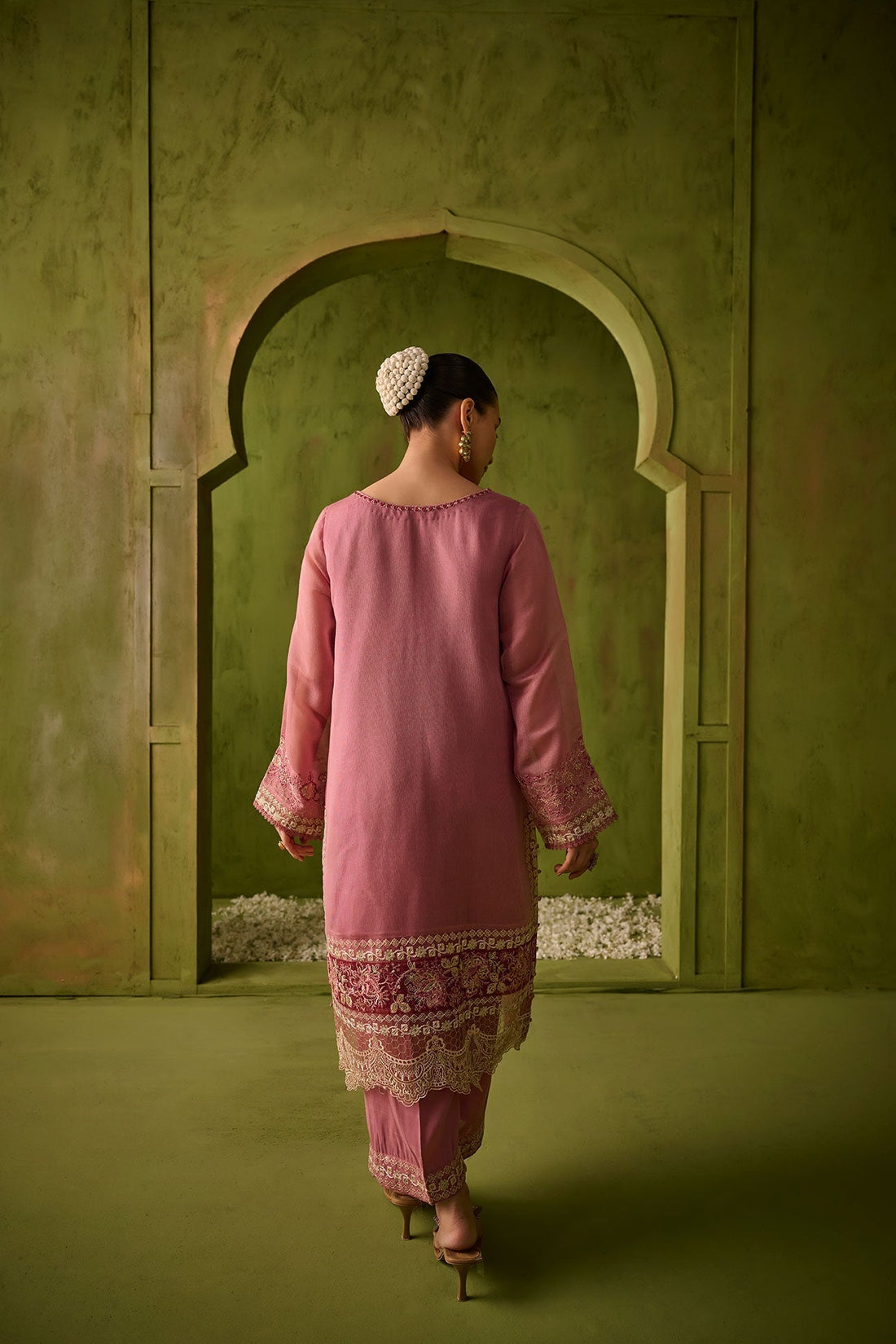 Dhanak | Festive Formals | SS24DU-3193 PINK 3Pcs - Pakistani Designer Dress - by Saffron | Type: Formal - 100% Original at Saira Sultan