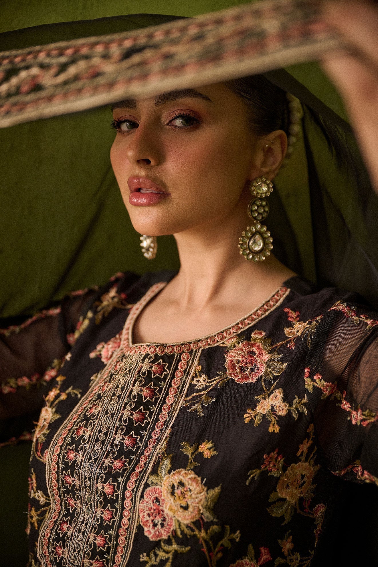 Dhanak | Festive Formals | SS24DU-3192 BLACK 3Pcs - Pakistani Designer Dress - by Dhanak | Type: Formal - 100% Original at Saira Sultan