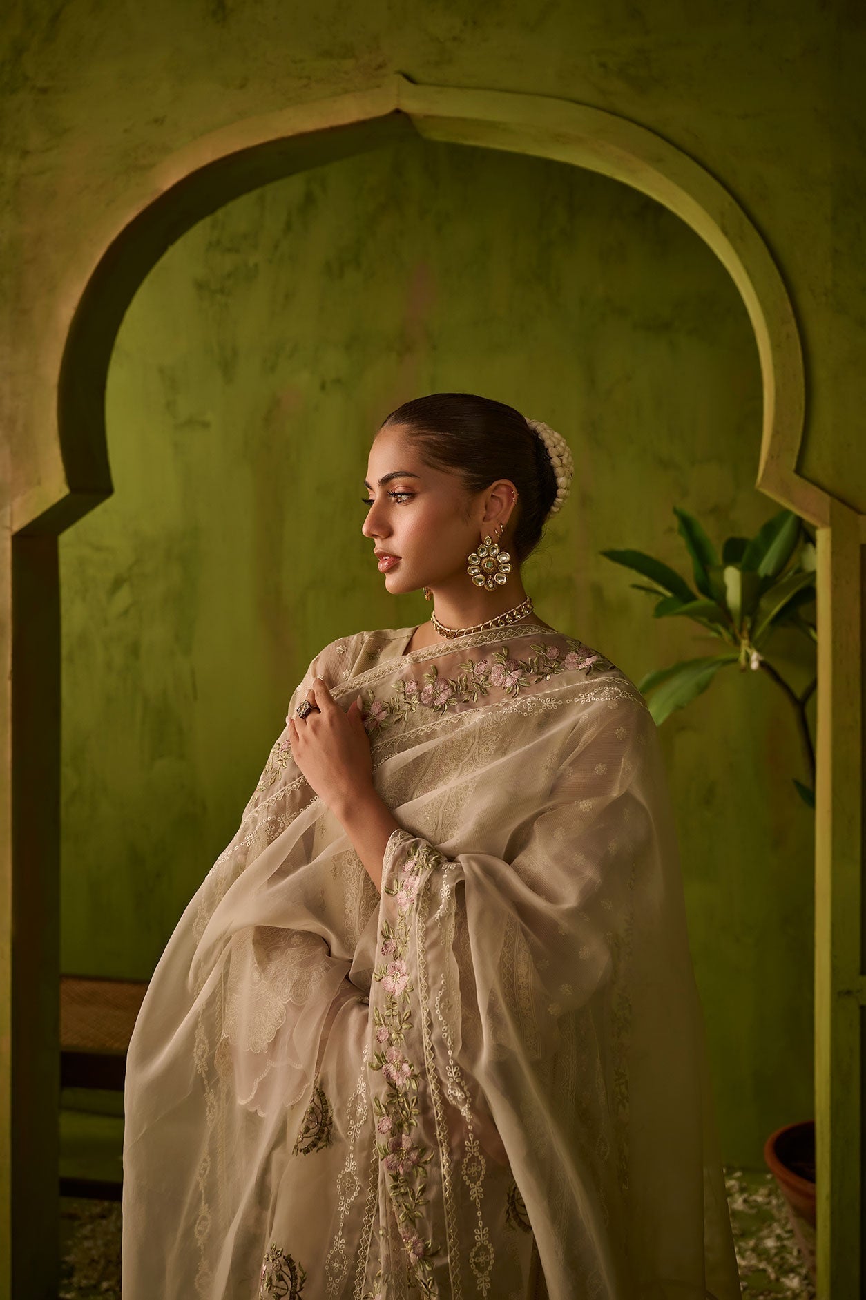 Dhanak | Festive Formals | SS24DU-3194 BEIGE 3Pcs - Pakistani Designer Dress - by Dhanak | Type: Luxury - 100% Original at Saira Sultan