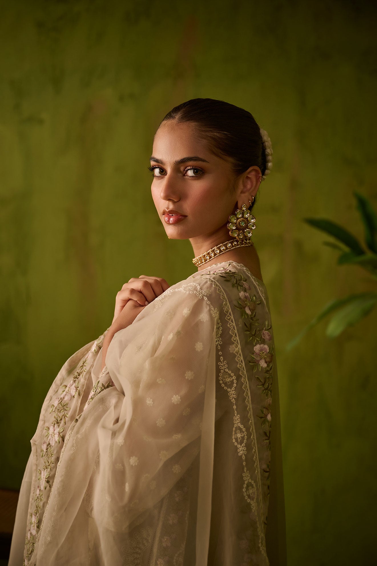 Dhanak | Festive Formals | SS24DU-3194 BEIGE 3Pcs - Pakistani Designer Dress - by Dhanak | Type: Luxury - 100% Original at Saira Sultan