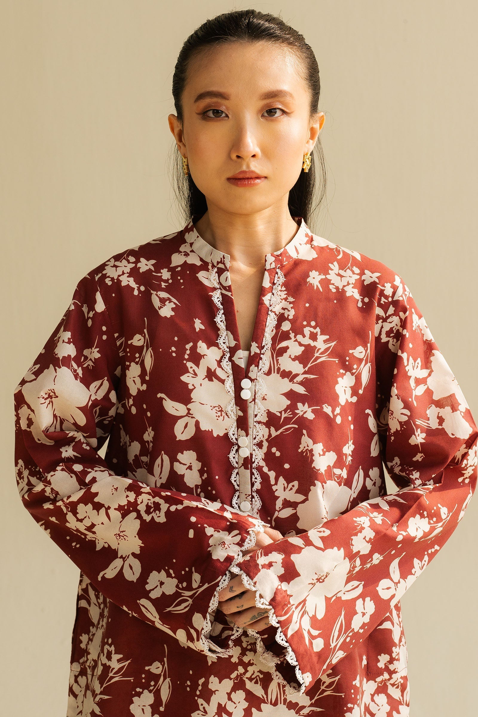 Zara Shahjahan | Love Coco 2025 | CR25B0219 M Red Cambric