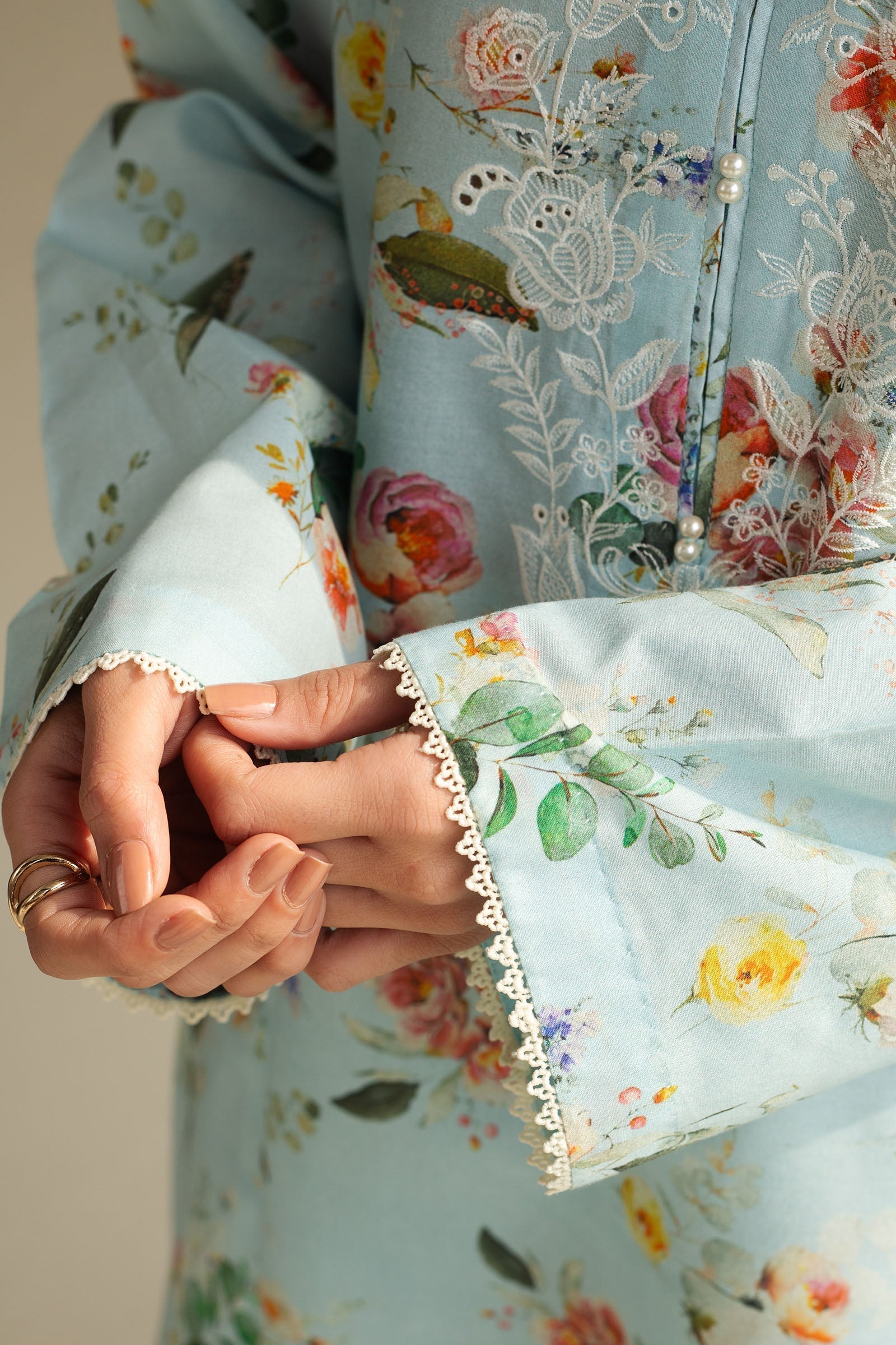 Zara Shahjahan | Love Coco 2025 | CR25B0225 M Ice Blue Cambric