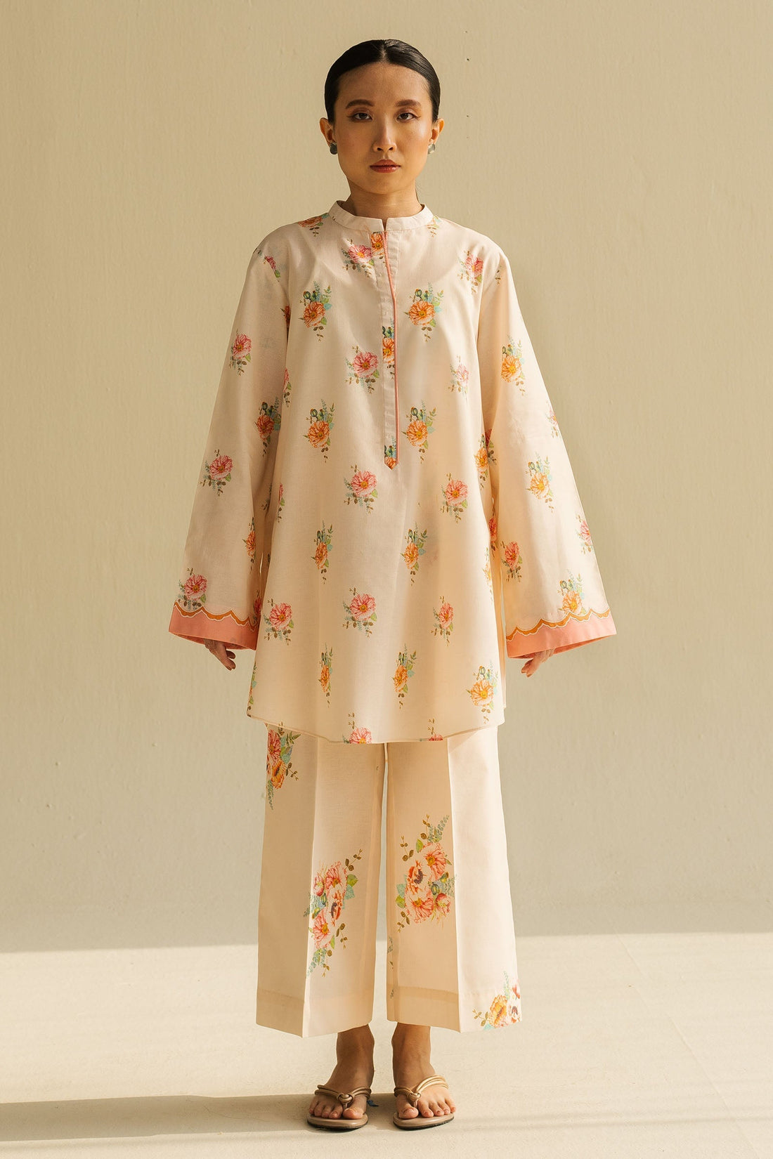 Zara Shahjahan | Love Coco 2025 | CR25B0226 XS Beige Cambric