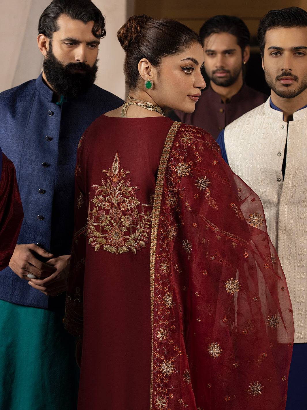 Mahnur | Mahrukh Luxury Lawn 24 | CARNATION - Pakistani Designer Dress - by Mahnur | Type: Luxury - 100% Original at Saira Sultan