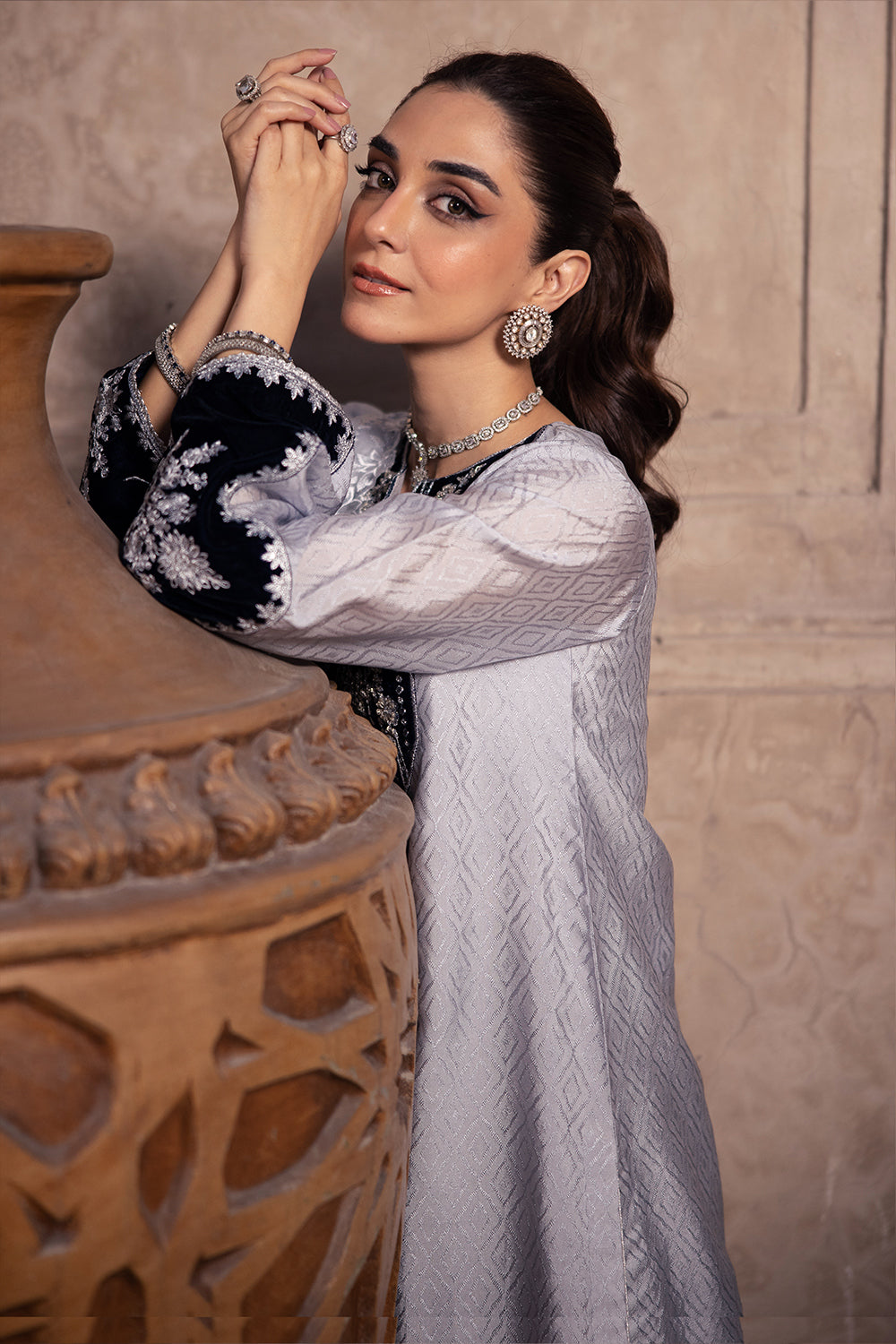 Azure | Vogue Formals | Celestial Silver XL Silver Velvet