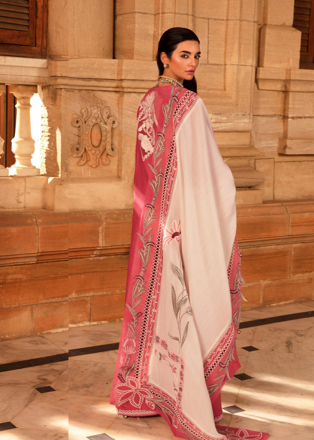 Crimson | Aaleen Winter 24 | Phulon ki Dastaan XS Candy Pink Khaddar