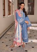 Crimson | Aaleen Winter 24 | Modern Memsaab Custom Size Blue Karandi