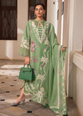 Crimson | Aaleen Winter 24 | Gulbaan XS Sage Green Organza