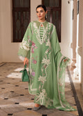 Crimson | Aaleen Winter 24 | Gulbaan S Sage Green Organza