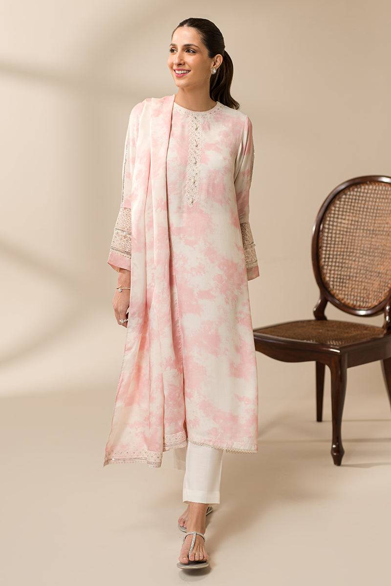 Cross Stitch | Eid Collection | PINK SPLASH - Pakistani Designer Dress - by Cross Stitch | Type: Luxury - 100% Original at Saira Sultan