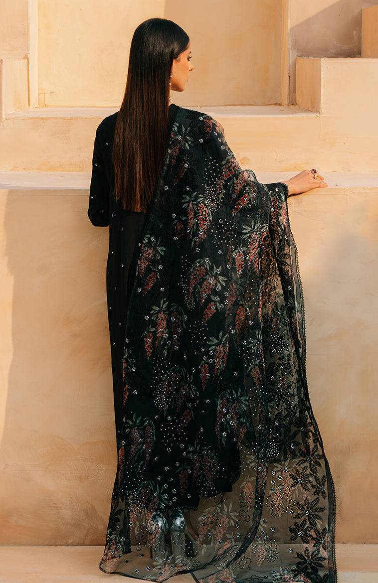 Cross Stitch | Eid Collection | BLACK DAHLIA - Pakistani Designer Dress - by Cross Stitch | Type: Luxury - 100% Original at Saira Sultan