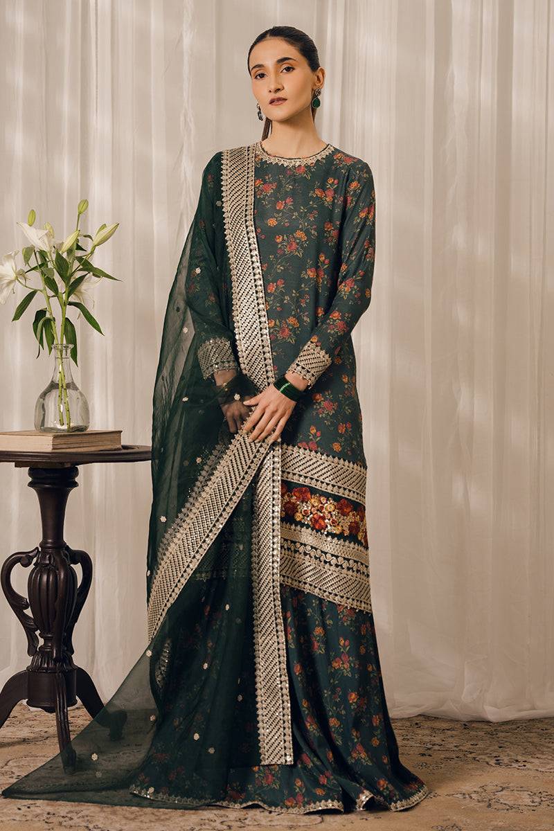 Cross Stitch | Eid Collection | EMERALD AISLE - Pakistani Designer Dress - by Cross Stitch | Type: Luxury - 100% Original at Saira Sultan