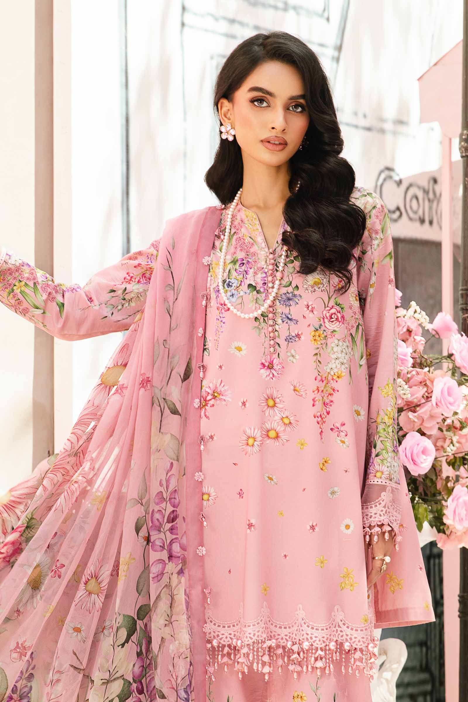 Maria B | M Prints Summer 25 | MPT-2603-B M Pink Lawn