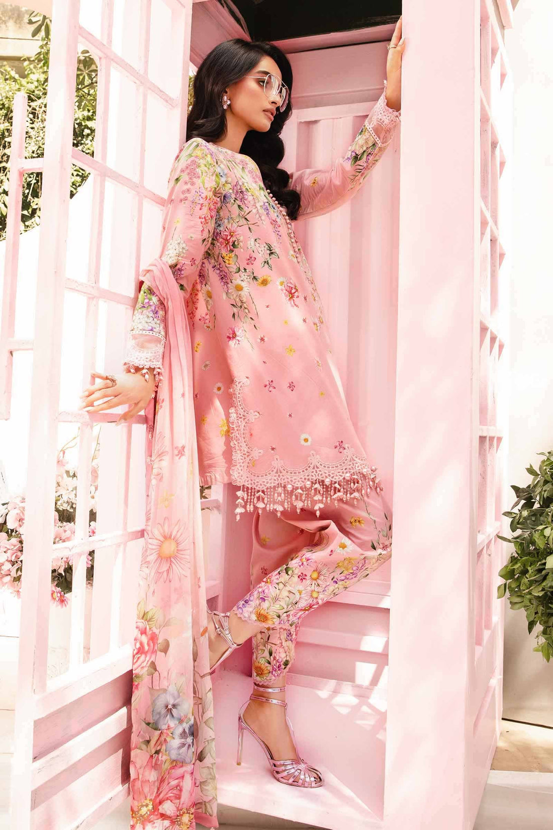 Maria B | M Prints Summer 25 | MPT-2603-B XS Pink Lawn