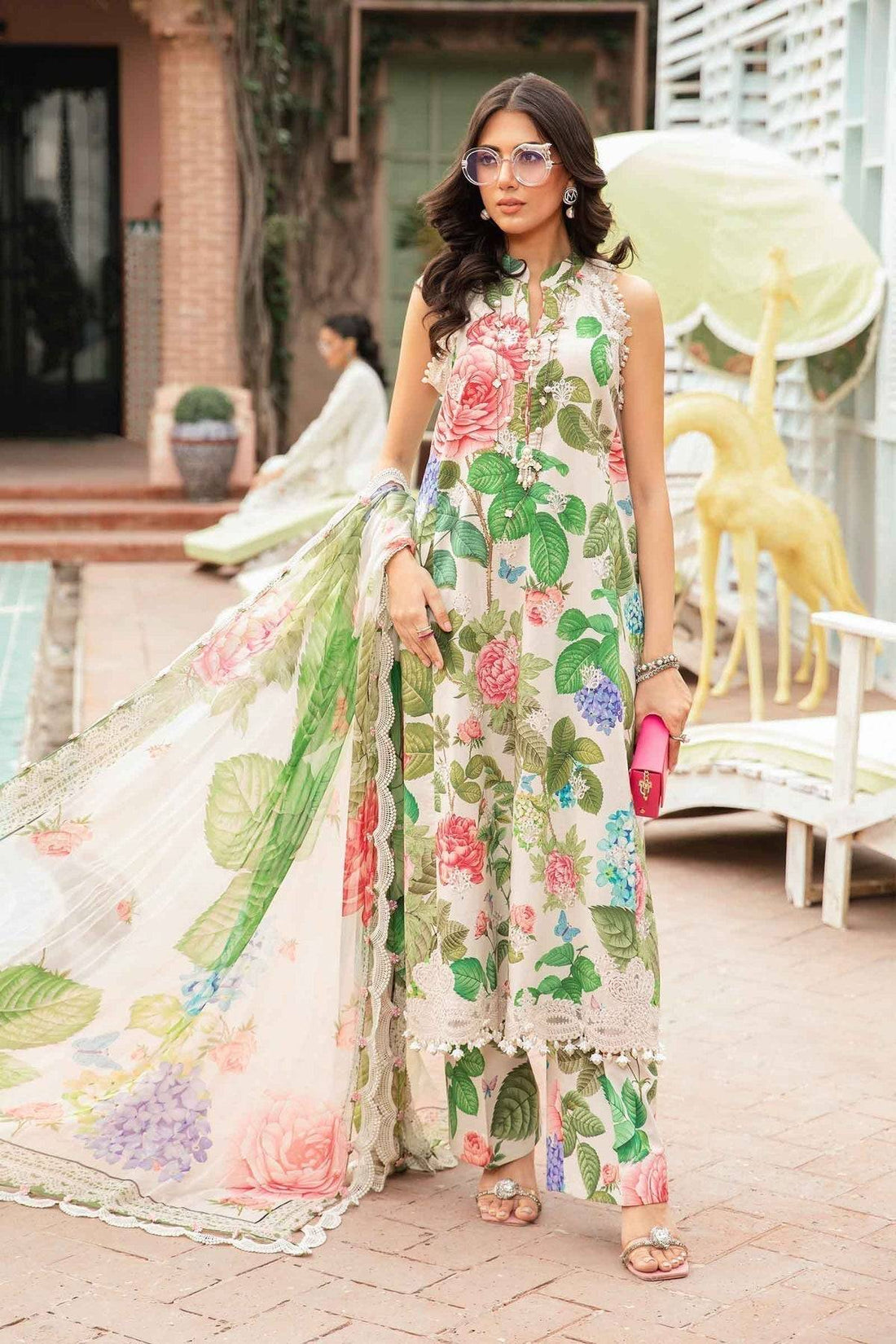Maria.B | M Print Eid Edit | MPT-2210-A - Pakistani Designer Dress - by Maria B | Type: Luxury - 100% Original at Saira Sultan