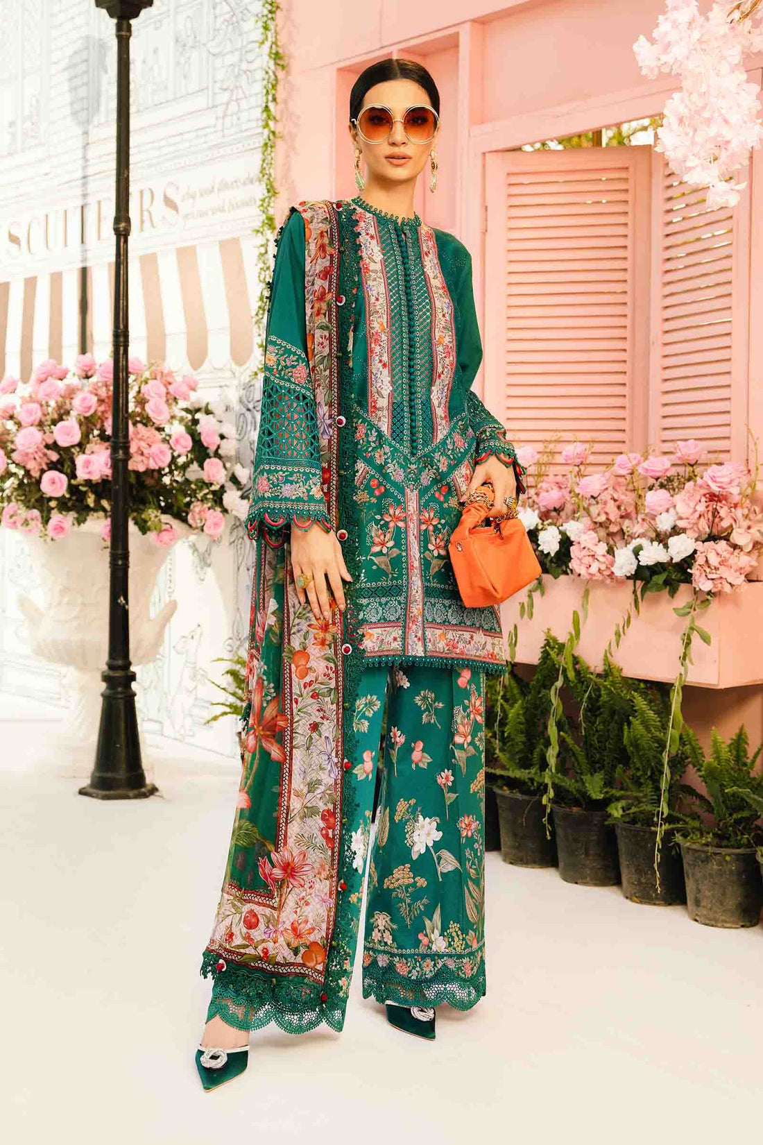Maria B | M Prints Summer 25 | MPT-2610-A XS Emerald Green Lawn