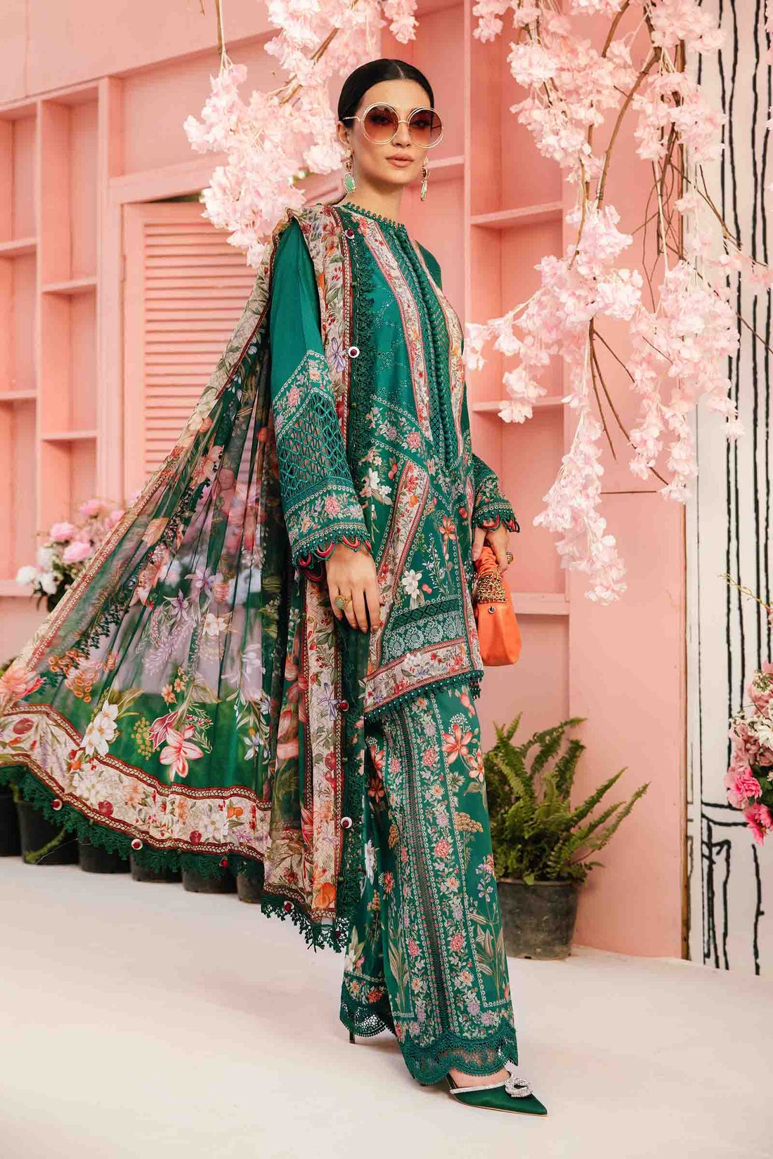 Maria B | M Prints Summer 25 | MPT-2610-A XS Emerald Green Lawn