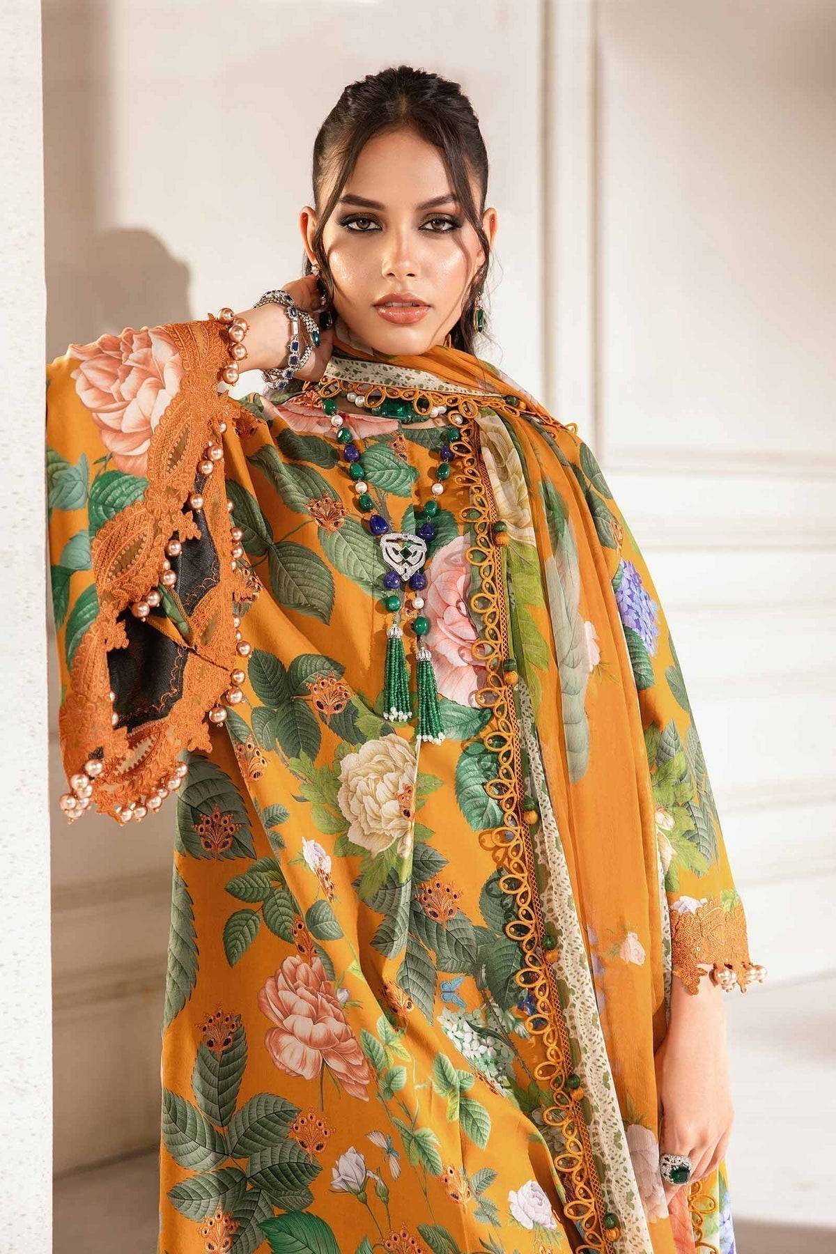 Maria.B | M Print Eid Edit | MPT-2210-B - Pakistani Designer Dress - by Maria B | Type: Luxury - 100% Original at Saira Sultan