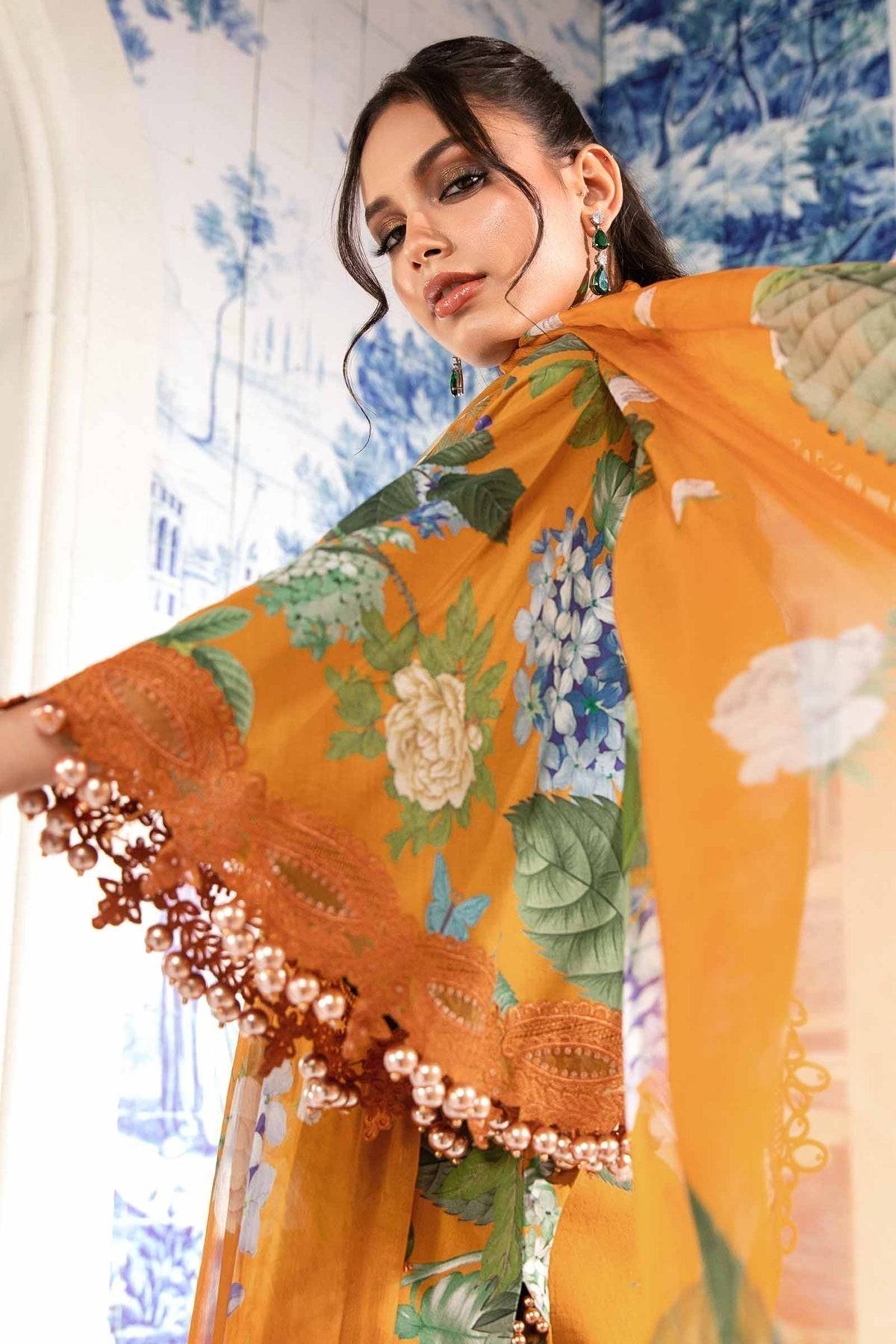 Maria.B | M Print Eid Edit | MPT-2210-B - Pakistani Designer Dress - by Maria B | Type: Luxury - 100% Original at Saira Sultan