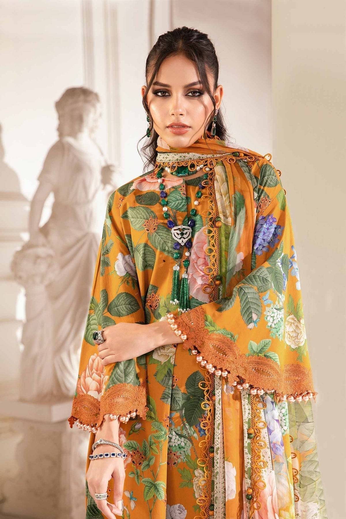 Maria.B | M Print Eid Edit | MPT-2210-B - Pakistani Designer Dress - by Maria B | Type: Luxury - 100% Original at Saira Sultan